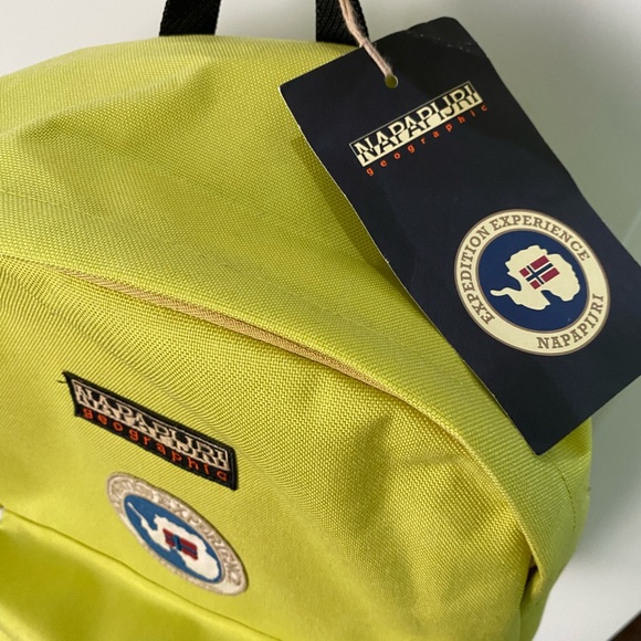 Napapijri Voyage Backpack in Yellow Lime - Picture 3 of 6
